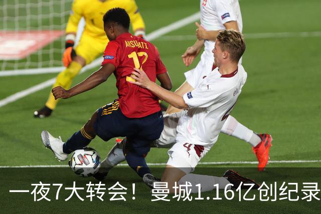 一夜7大转会！曼城1.16亿创纪录，渣叔接手德国队，英超意甲西甲全线大洗牌